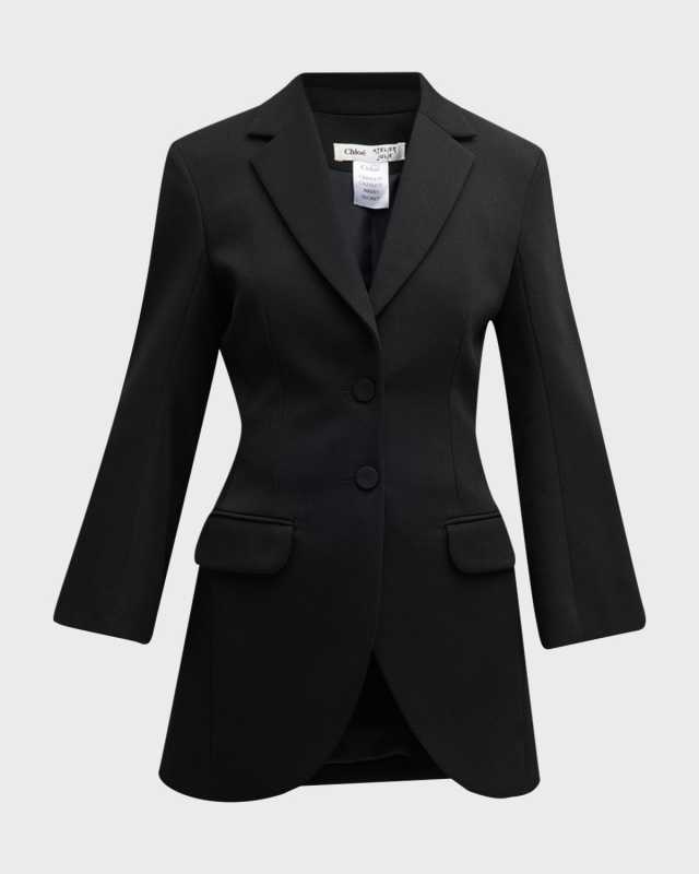 x Atelier Jolie Single-Breasted A-Line Blazer Jacket